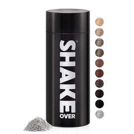 SHAKE OVER Vegan Hair Thickening Hair with Zinc Enriched Fibres, High Quality Pouring Hair, Made in Europe (30 g, Grey)