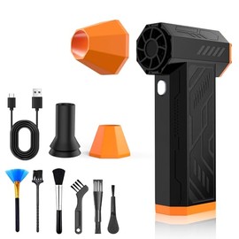iKristin Electric Air Duster, Small, Blower, Powerful, 110,000 RPM, High Speed Rotation, 3 Levels of Air Flow Adjustment, Wind Speed 56m/s, 4,000 mAh, Large Capacity, Small and Super Strong, Blower