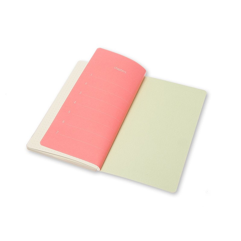 Moleskine Chapters Journal Mist Green Slim Large Dotted