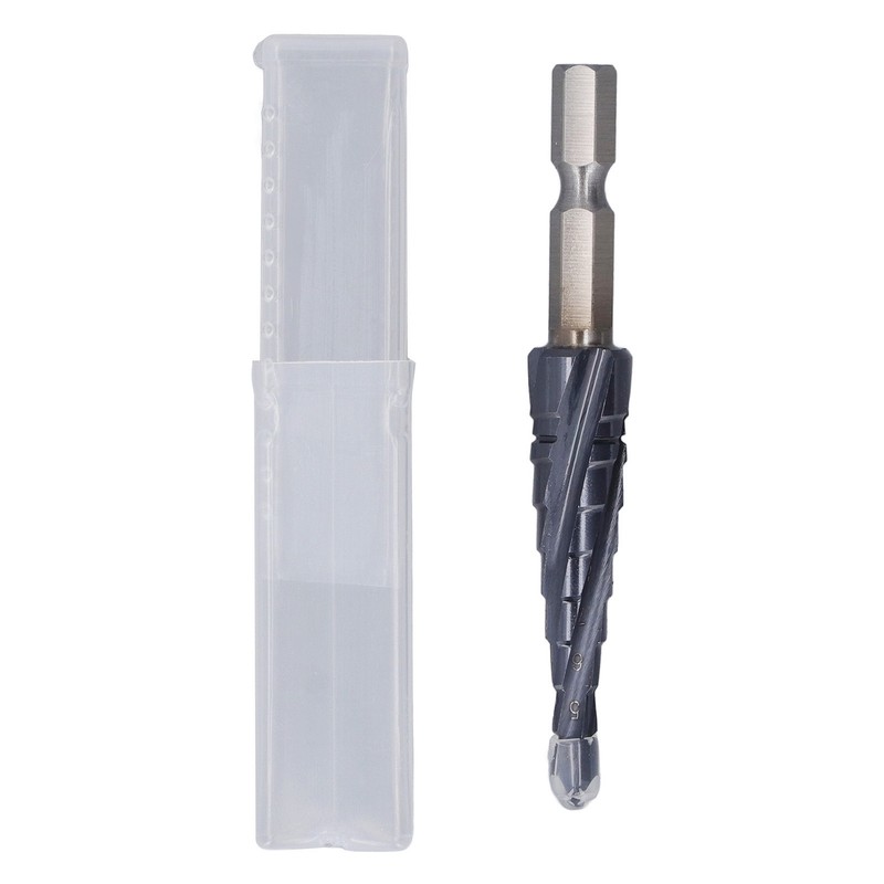 Spiral Grooved Step Drill Bit 4mm to 12mm Step 1/4in