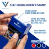 RECEIVED W/Fecha Line SELF-INKING Oficina Sello de hule, Azul