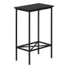 Homeroots 24" Black Wood And Metal End Table With Shelf