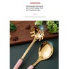 Luxury Gold Kitchen Utensils Set, 7-Piece Ceramic Handle Cooking Tools