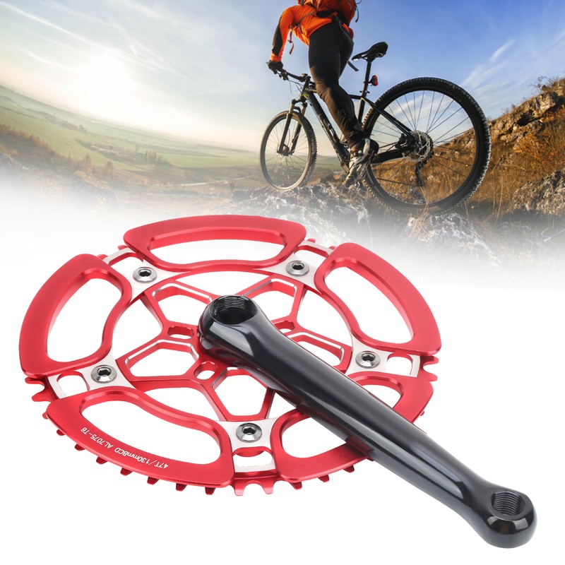BCD130mm Bike Crankset Crank Arm Aluminium Alloy 47T Single Speed