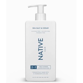 Sea Salt & Cedar 2-in-1 Shampoo and Conditioner, Full & Thick |Sulfate Free, Paraben Free, Dye Free, with Naturally Derived Clean Ingredients| 16.5 oz