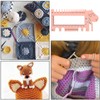 Crochet Ruler,Plastic Sheep Shape Sweater Knitting Thread Gauge Measuring Weaving
