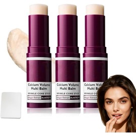Cemenrete Calcium Multi Balm, Calcium Volume Multi Balm, Korean Collagen Moisturing Stick, Anti-aging, Hydrating & Firming Skin, Suitable for Eyes, Neck, Face (3PCS)
