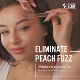 V-LEGIT Dermaplaning Tools - Exfoliating Facial Razor - Dermaplane Razor for Women and Men - Facial Shaver to Exfoliate and Refresh the Skin - Peach Fuzz and Eyebrow Hair Removal Blade - 4 count - Bonus Defining Eyebrow Shaper