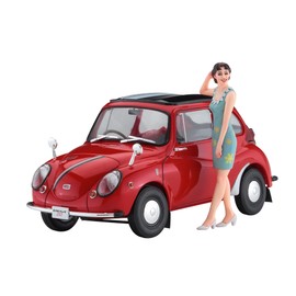 Hasegawa SP491 1/24 Subaru 360 Young SS w/60's Girls Figure, Plastic Model