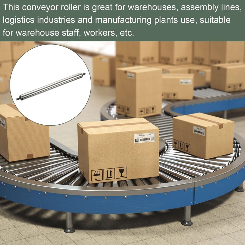 YOKIVE 2 Pcs Conveyor Roller, Stainless Steel Roller Replacement |