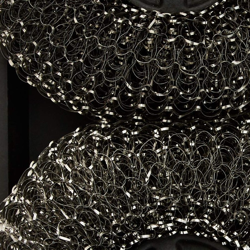 Outset 76226 Short Handle Mesh Scrubber Grill Brush, Black