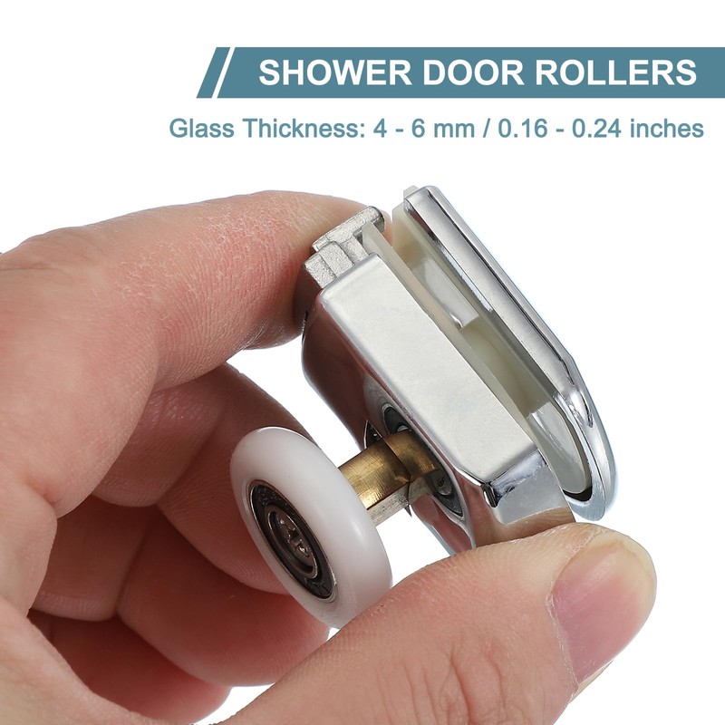 uxcell 23 mm Shower Door Rollers, Single Shower Door Runners