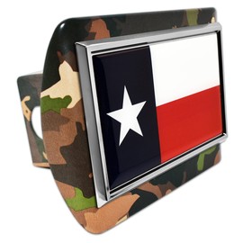 Elektroplate State of Texas All Metal Woodland Camo Hitch Cover for Trucks and SUVs | Fits Standard 2" Trailer Hitch Receivers | Premium Weatherproof