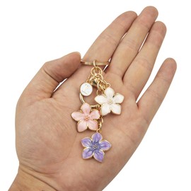 Manlosen Cute Fashion Keychain Initial Letter Keys Charm Gifts for Women with Key Ring Purse Charms for Handbags