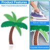 PAGOW 20 Pcs Green Coconut Palm Tree Iron on Patches,