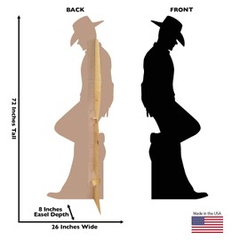 Cardboard People Cowboy Leaning Silhouette Life Size Cardboard Cutout Standup