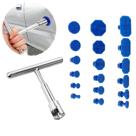 KOSHA 18Pcs Car Dent Puller Kit, Dent Remover Tool for Car, Car Body Dent Repair Tool Set, Paintless Dent Repair Tool, Vehicle Body Damage Repair with T-Shape Puller, Universal Accessories for Cars