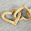 55cm Wooden 5 Heart Ornament Chain Knot Nordic Scandi Love