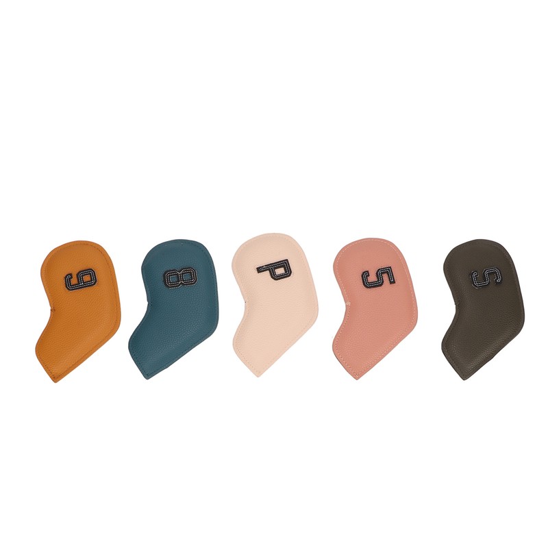 10PCS Golf Iron Head Cover Waterproof PU Numerical Golf Iron