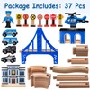 SainSmart Jr. Wooden Train Set - Interactive Police Playset for
