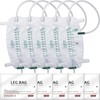 5 Pack 1000ml Leg Bag Urinary Drainage Bag with 18”