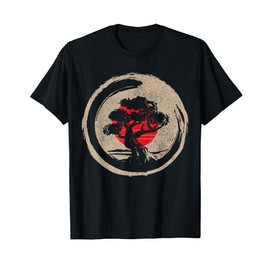 Bonsai Tree Japanese Flag Zen Vintage Gift T-Shirt