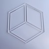 Hexagon 3 Pocket Valet Tray Router Templates, Clear Acrylic Template,