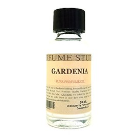 Gardenia Perfume Oil for Perfume Making, Personal Body Oil, Soap, Candle Making & Incense; Splash-On Clear 30ml Glass Bottle. Premium Quality Undiluted & Alcohol Free (1oz, Gardenia Fragrance Oil)