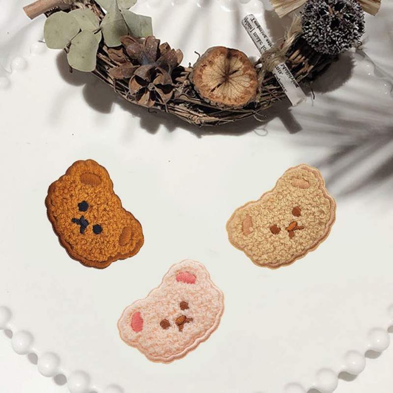 12 Pcs Embroidery Patches Bear Iron on Patches DIY Sew