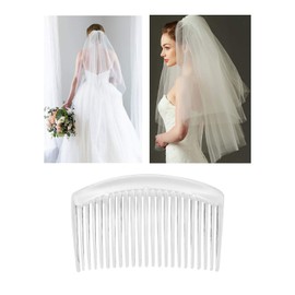 28 Pieces Long Teeth Clear White Small Plastic Hair Comb for Women Bridal Wedding Veil Decorative Headpiece Freach Twist Updo Bun Accessories
