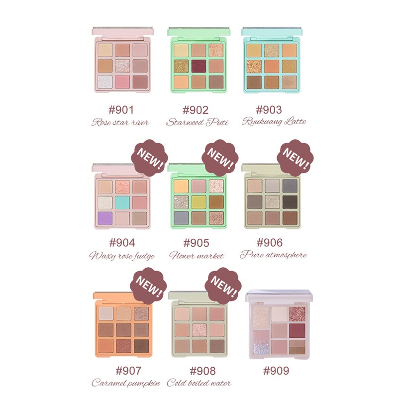 gogotales 9 Colors Eyeshadow Palette High Pigmented Glitter Matte Eyes