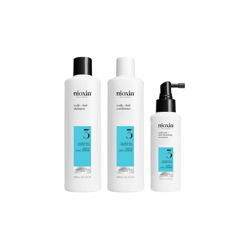 Nioxin System 3 Kit 10.1oz Color Safe Cleanser Shampoo, 10.1
