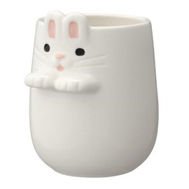 Decorle MG-47571 Soft Hand Tea Cup Rabbit Approx. 3.0 x 3.7 x 3.9 inches (77 x 93 x 100 mm)
