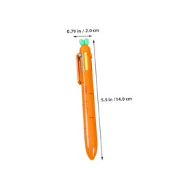 Operitacx 1 Set Carrot Ballpoint Pen, Multicoloured Pen, Ballpoint Pen, Wear-resistant Drawing Pens, Wear-resistant Writing Pen, Multifunctional Drawing Pens, Portable, Pack of 6