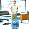 WZLVO Kids Luggage for Boys, Cool Shark Suitcase Rolling with