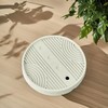 TD DECO 2PACKS of 13.6'' Beige Round 3-in-1 Plant Caddy