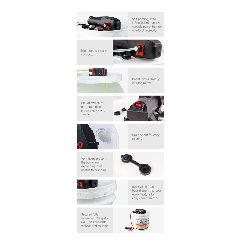 SeaFlo 12 Volt 3.7 Gallon Oil Change System