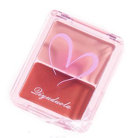 Qiyuduola Cream Cheek Bi-Color Teak Highlight Essential Teak Waterlight Cheek Cream Tint Blush Liquid Cheek Inflated Eyeshadow Tint Teak -#02