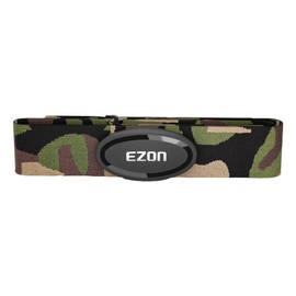 EZON Heart Rate Monitor Chest Strap C009Pro,ANT+& Bluetooth 5.1 Dual Protocol,Up to 400H Battery Life,Compatible with Polar/Strava/Wahoo/Peloton,Ideal for Fitness Training Cycling (Camouflage Green)