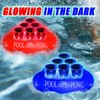 mishunyus 20 Pcs Glow Pool Pong Games,Light Up Floating Pool