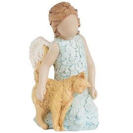 More Than Words 9634 Much Loved Friend Angel and Cat Memorial Figurine