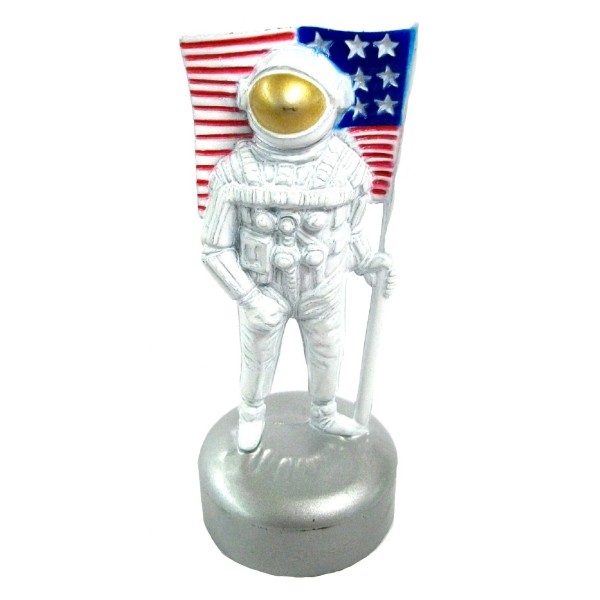 Astronaut with Flag Die Cast Metal Collectible Pencil Sharpener