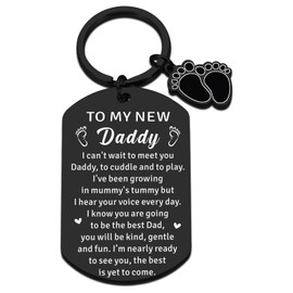 New Dad Gifts First Time, Valentines Day Gifts for New Dad Papa, First Time Daddy Gift, The Expectant Father Keychain, Dads to be Gift for 1st Times Dads, Pregnancy Announcement for Husband Men Daddy