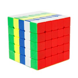 Oostifun FunnyGoo MoYu MFJS Mofang jiaoshi Cubing Classroom Meilong 5 M 5x5 Magic Puzzles Cubes Mei Long 5M 5 layer cube Stickerless, with MoYu logo bag and stand