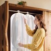 Chunful 60" Clear Garment Bags for Hanging Clothes 4-Pack Dust-Proof