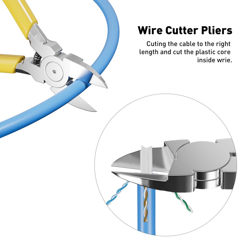 ZoeRax Ethernet Crimping Tool Kit RJ45 Crimp Tools,CAT5 Cat5e Cat6