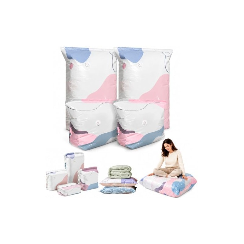 No Pump Vacuum Storage Bags, 3D Vacuum Storage Bags without