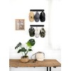 Mkono Hat Rack for Wall Wooden Baseball Caps Organizer with