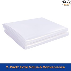 VICMORE 2 Pack Twin Mattress Bags for Moving, Storage & Disposal – Clear Heavy-Duty Plastic Covers, Tear-Resistant & Dustproof, Recyclable