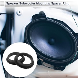 RATCHROLL 2Pcs Universal Speaker Spacer Ring Tweeter Speaker Spacer Adapter Waterproof for 6.5" Speaker Subwoofer Mounting Spacer Bracket Ring Black ABS